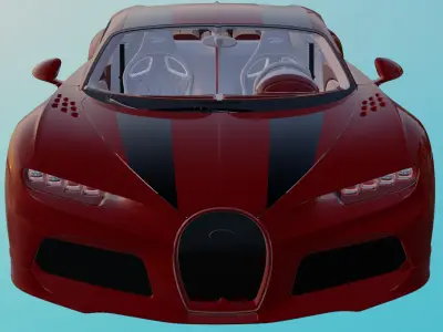 buggati chiron 3D model