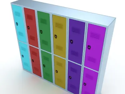 Locker colorful lockers 3D model