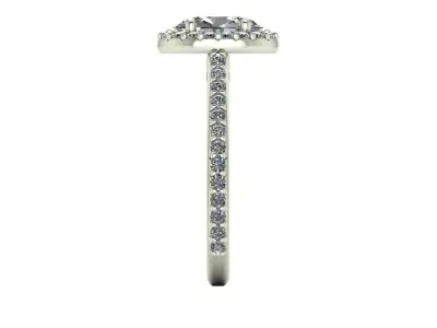 Women Diamond Wedding Ring R2 3D print model