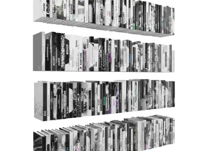 Books 150 pieces 2-7-5 Low-poly 3D model