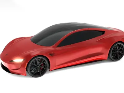 Tesla Roadster CGI 3D Model 3D model