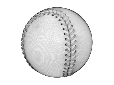 Baseball ball 02 3D model
