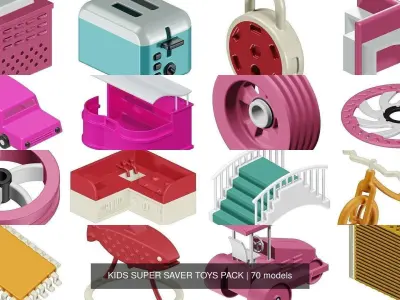 KIDS SUPER SAVER TOYS PACK 3D Model Collection
