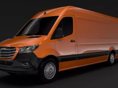 Freightliner Sprinter Panel Van L4H2 RWD 2020 3D model
