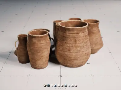 LP - PBR Pottery Pack Vol 01 Low-poly 3D model
