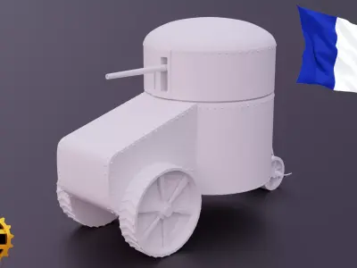 Aubriot Gabet WW1 Tank 3D print model