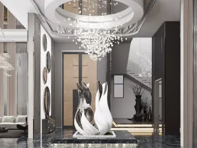 MODREN VILLA  Low-poly 3D model