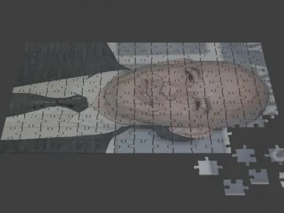 Vin Diesel Puzzle Low-poly 3D model