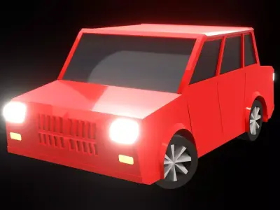 High-Quality Low Poly vehicle 3D Model for Games and Animations Low-poly 3D model
