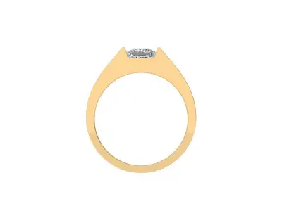 Solitaire Princess Ring 3D print model