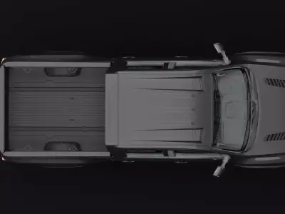 Nissan 4x4 Car Metallic Black Low-poly 3D model