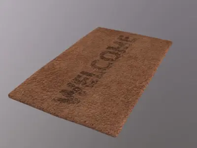 Rug Welcom Low-poly 3D model