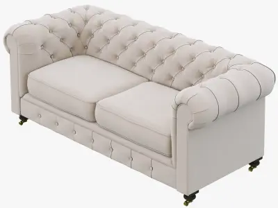 Restoration Hardware Petite Kensington Upholstered Sofa 3D model