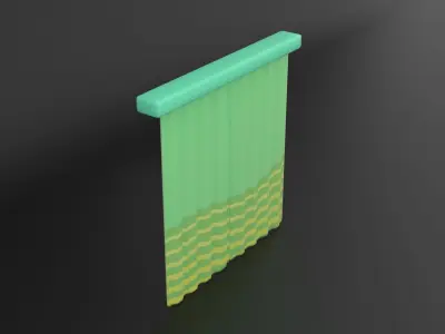 Curtain Low-poly 3D model Low-poly 3D model