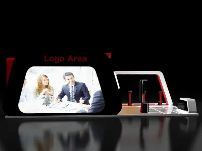 Booth Exhibition Stand a119a 3D model