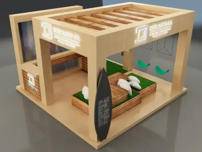 Booth Exhibition Stand a149 3D model