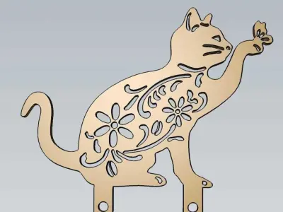 Wonderful Artificial Cat Home and Garden Outdoor Lawn Decor 3D model get