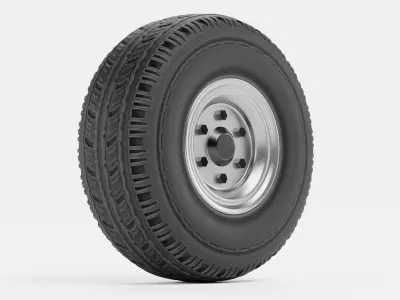 Tire V2 - Standard Automotive Wheel Low-poly 3D model