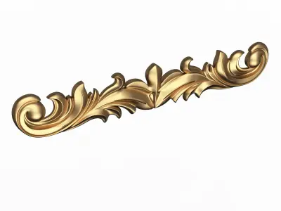 Carved Plaster Molding Decoration 032 Low-poly 3D model