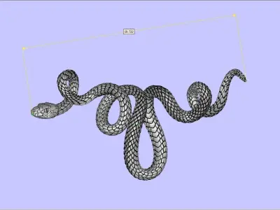 Snake Necklace Pendant Jewelry 3d print model 3D print model 3D print model