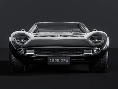 The First Super Car - Black and Gold Special Edition Low-poly 3D model