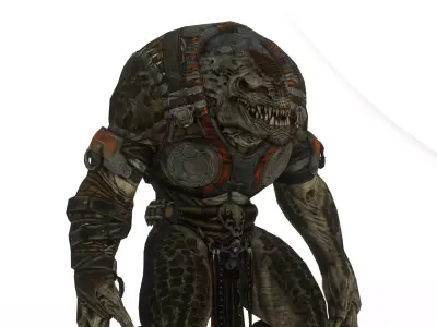 Armored Monster  Heavy Battle Beast 3D Model Low-poly 3D model