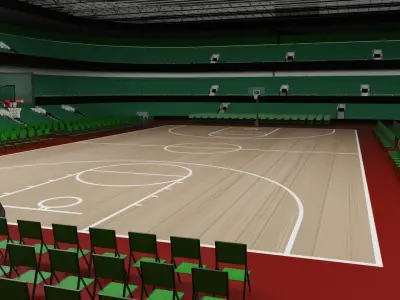 Basketball Stadium Low-poly 3D model