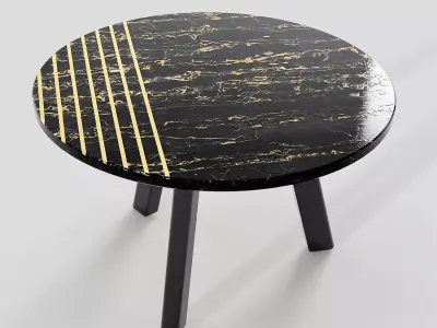 Round side table 3D model