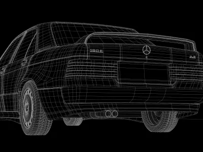 Mercedes 190e 3D model