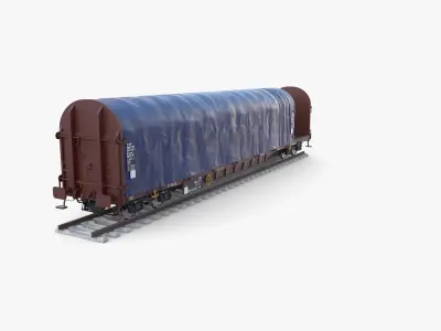 CFR Sliding Tarp Rail Car v4 3D model