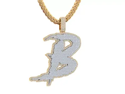  Diamond Pendant 3D PRINTABLE MODAL 3D print model 3D print model