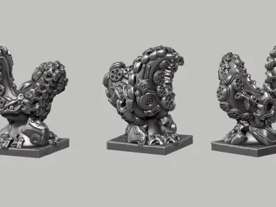 Modern Abstract robotic sculpture 3d print model 149 3D print model