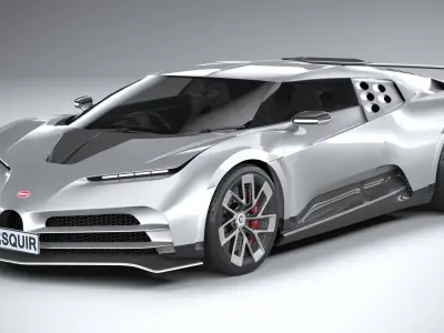 LowPoly Bugatti Centodieci 2020 Low-poly 3D model