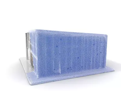 Contemporary Glass Facade model pack Low-poly 3D model