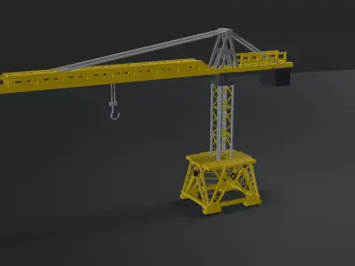 Construction crane 3D model