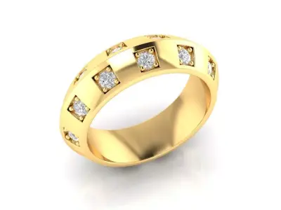 LE DAMIER DE LV ELV RING 3D print model