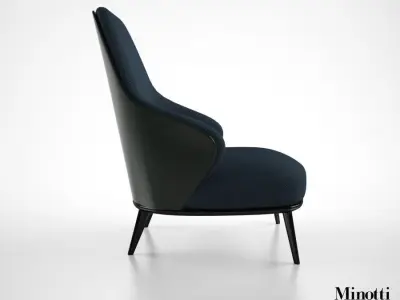 Minotti Leslie armchair 3D model
