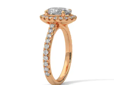 solitaire ring with detail images and 360 render videos 31 3D print model