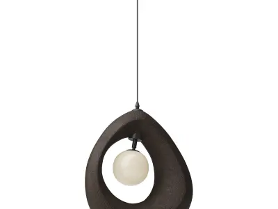 Wabi sabi lighting pendant lamp Low-poly 3D model