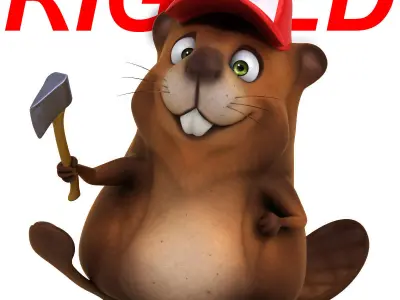 Fun beaver 3D model