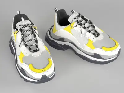balenciaga triple s 3D model