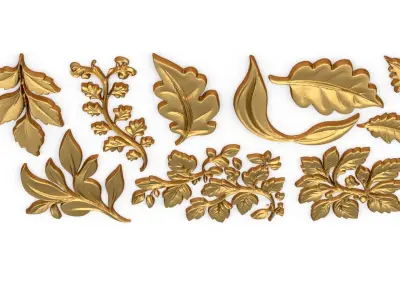 Acanthus Leaves Collection-02 3D model