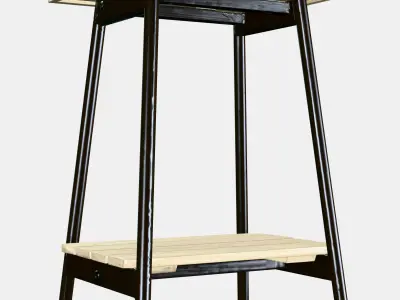 VANILLA ROD Plant stand 1 Low-poly 3D model