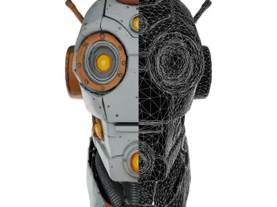 Ancient Rusting Robot Batch 1 Free 3D model