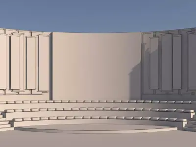 Arena with Scrolls 3D model