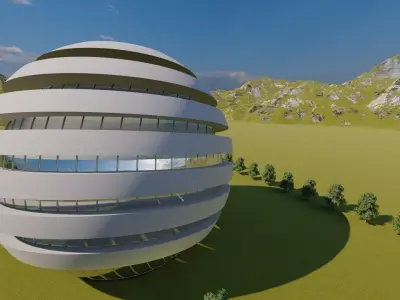 Planetarium building 3d model 3D model