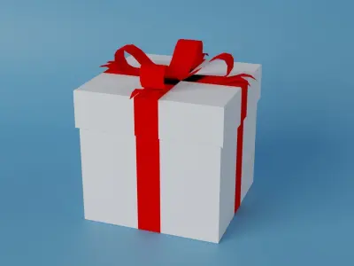 Gift box Low-poly 3D model