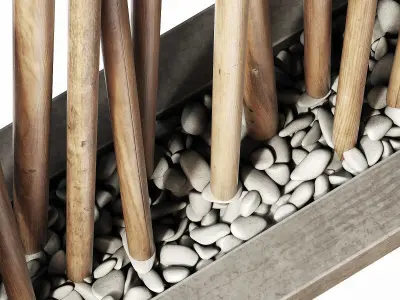 Partition branch small pebble n1 3D model