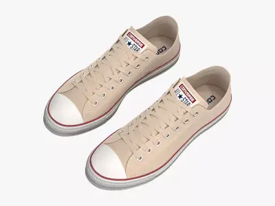 Chuck Taylor All Star Classic Low Top Cream 3D model