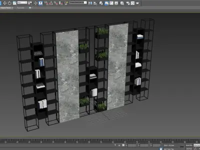 Metal  Marble shelf 3D model
